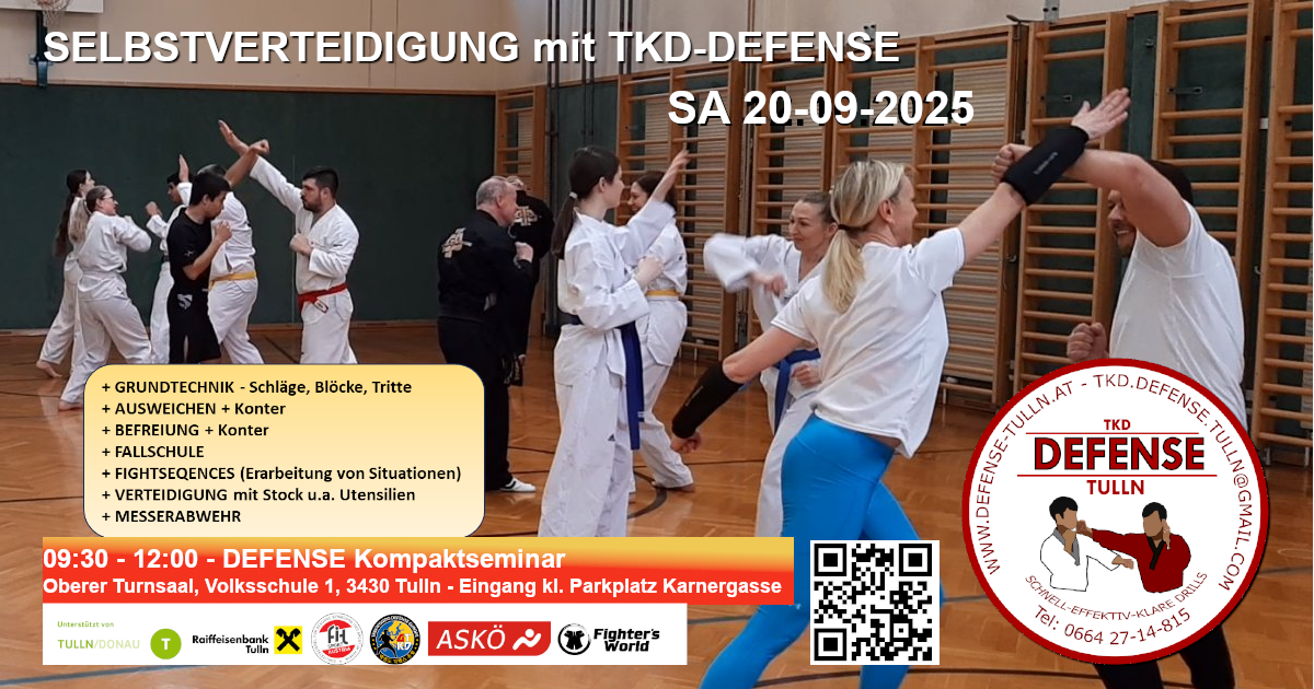 Kompaktseminar SELBSTVERTEIDIGUNG 20-09-2025